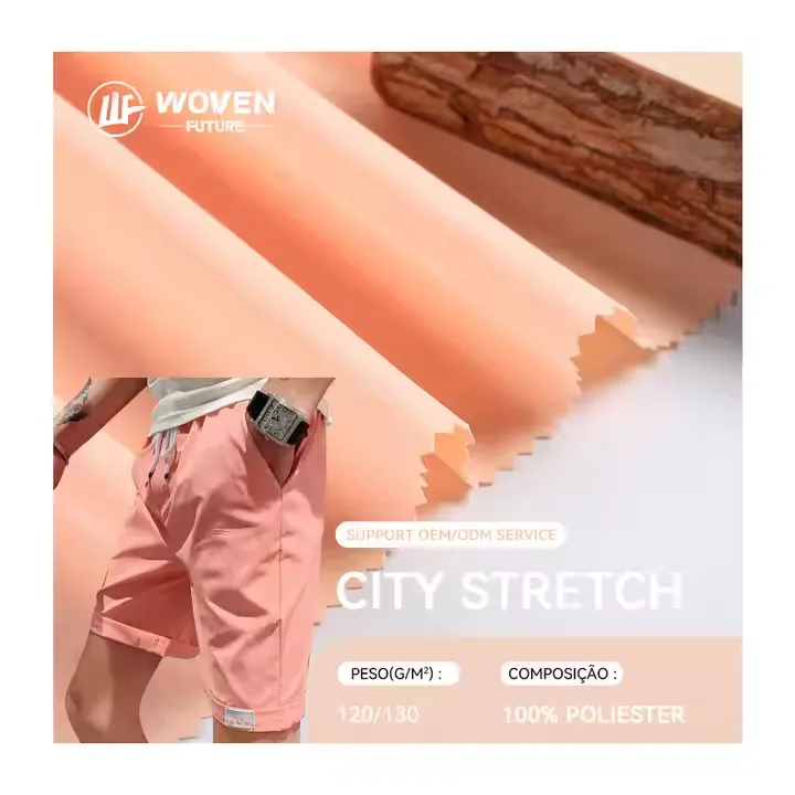 Shaoxing Woven Future woven 150d tale material tejido polyester texturizado tejido microfiber city stretch fabric for dress