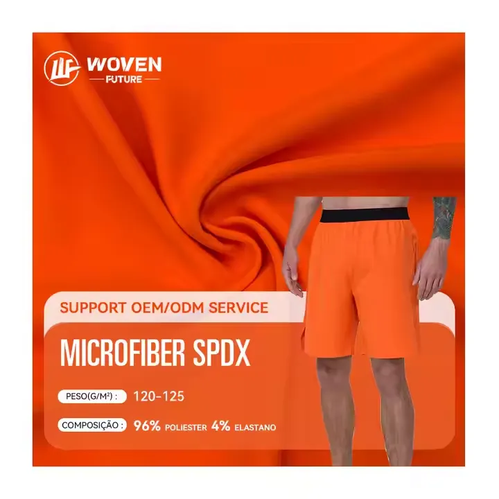 Shaoxing WovenFuture 120gsm 100d 96% poly 4%spendex deportivas stretch clothing tejidos licras tela microfibra spandex fabric