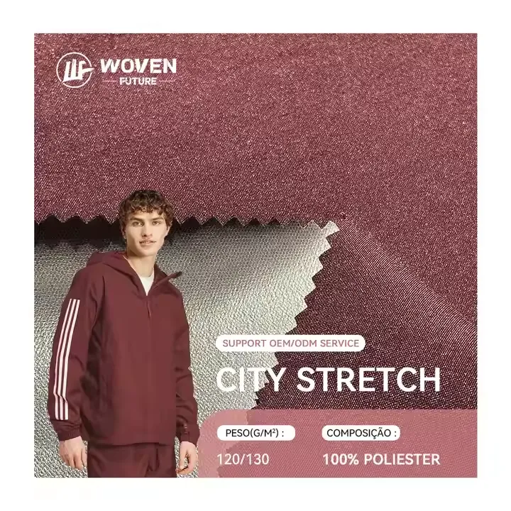 Shaoxing Woven Future tecidos telas 150d waterproof textile 100% polyester stretchable mechanical microfibra fabric with tpu