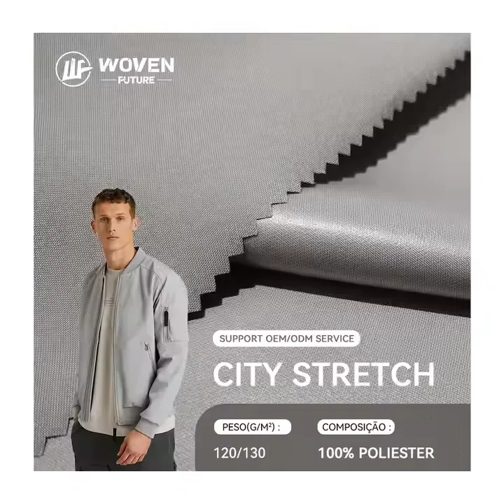 Shaoxing Woven Future tecidos para roupa tela tejido plano waterproof 100% poliester bonding tpu garments microfiber for jacket