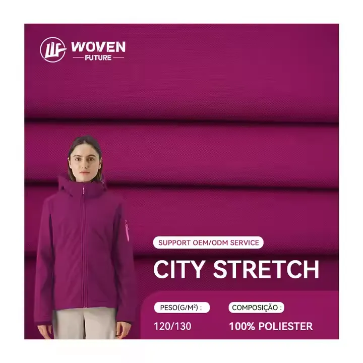 Shaoxing WovenFuture tejidos film manufacturers waterproof 150d mechanical stretch telas microfibra 100% polyester tpu fabric