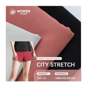 Shaoxing Woven Future 120gsm women's cloth fabric athletic sports wear microfiber city stretch microfiber fabric for sportswear