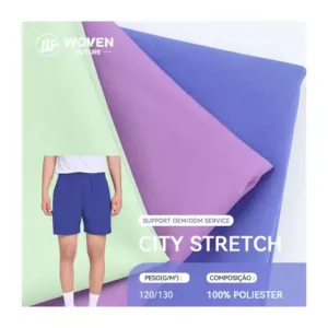 Shaoxing Woven Future 150d woven fabric tecido personalizado casual shirt poly mechanical stretch microfiber fabric