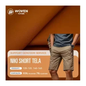 Woven 100d 145gsm Waterproof Licras Tela Elastic Niki Short Clothing Four Way Stretch Sport Pants Kjurly Novak Fabric