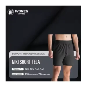 Shaoxing Woven future woven poluyera waterproof tecido four way stretch tejido niki shorts plus tales licra microfiber fabric