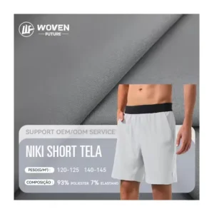 Shaoxing woven future 100d 4way stretch spandex licra tejido chandal para confecciones tejidos por rollo microfiber fabric