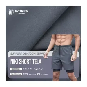 Shaoxing woven future breathable dryfit niki sportswear 4 way stretch tejido de licra texturizado waterproof microfibra fabric