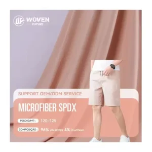 Shaoxing wovefuture 100d 120gsm rollos de tela licra mayor four way stretch microfiber spandex fabric for microfibra sportswear