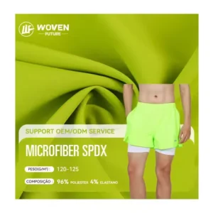 Shaoxing wovenfuture 96%p 4% sp rolls spandex tejido sports manufactured four way stretch polyester spandex microfiber tela