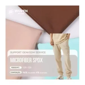 Shaoxing wovenfuture 96%polyester 4% sp rollos de tela por mayor de algodon four way stretch pants microfiber spandex fabric