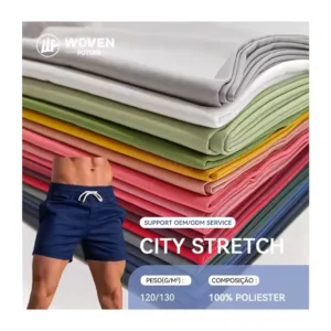 Shaoxing Woven Future outdoor 150d cheap telas textiles 100%ployester tejido mechanical stretch microfiber fabric