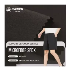 Shaoxing Woven Future dryfitt stretch micro black 120gsm four way sports 96 polyester 4 spandex licra microfiber spandex fabrics