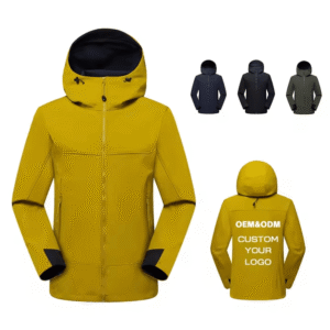 Outdoor Sportswear Customized Logo Unisex Soft Shell Climbing Hiking Breathable Waterproof Windproof Jacket